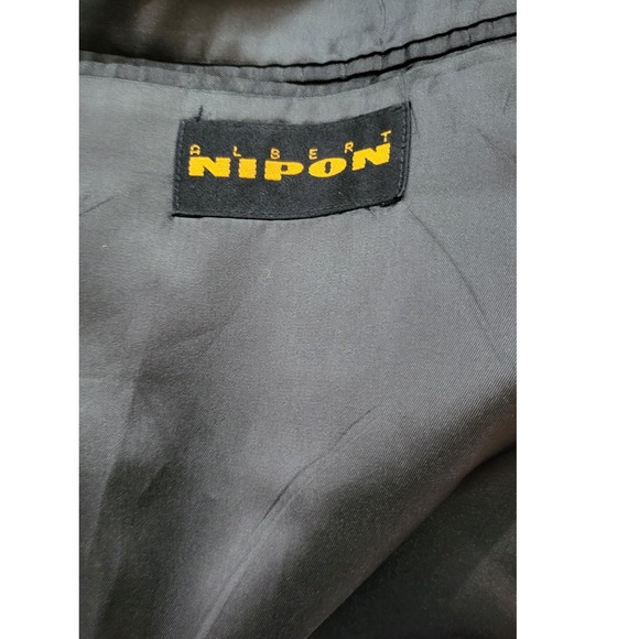 Albert Nipon Mens Black Double Breasted Wool Blazer Jacket Golden Twist - Picture 9 of 16